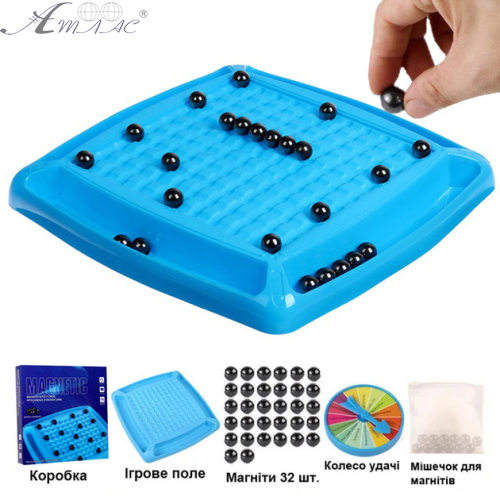 Игрушка Магнитные шашки 32 магнитных шарика 01975 Игрушка Магнитные шашки 32 магнитных шарика 01975