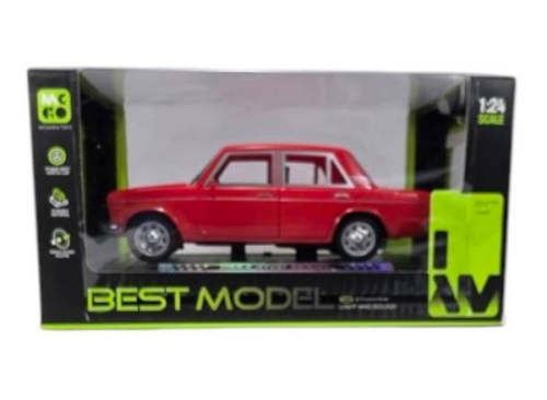 Машинка Best Model ВАЗ 2106 Жигули Красная свет звук пластик 18см  D700-11D фото 3