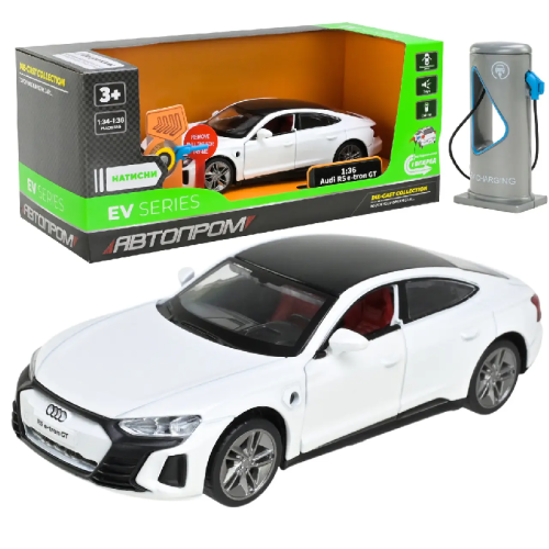Машинка Автопром Audi RS e-tron GT Белая электро свет звук 14см 68744 Машинка Автопром Audi RS e-tron GT Белая электро свет звук 14см 68744