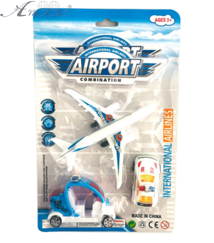 Іграшка Набір Аеропорт, літак із машинами пластиковий 17 см  2615А-В фото 2