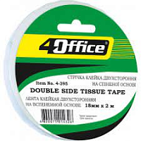 Скотч двухсторонний 12 мм 20 м 4Office  397184  