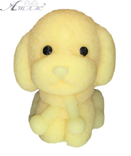 Игрушка Силиконовая собака Цветная желтая 6см 16740 Игрушка Силиконовая собака Цветная желтая 6см 16740