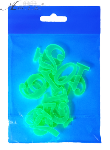 Пластиковые Цифры арабские 12шт ФЛУОР желтые 3мм h=3см AS-0081 фото 2 Пластиковые Цифры арабские 12шт ФЛУОР желтые 3мм h=3см AS-0081 фото 2