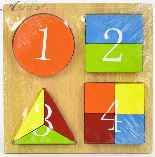 Игрушка Деревянная Рамка-вкладыш Геометрия фигуры С30304 Игрушка Деревянная Рамка-вкладыш Геометрия фигуры С30304