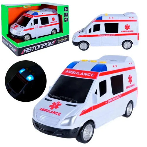 Машинка Автопром Скорая помощь 18см свет и звук  7994