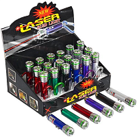 Брелок фонарик - лазер LASER с карабином 2в1  7см  05710