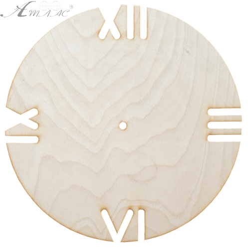 Основа для годинника з фанери 4 мм № 23 Круглі з прорізаними римськими цифрами 30 см AS-4572, В-0415