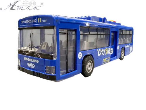 Іграшка Автобус Sity синій двері відчиняються світло звук 28 см 1106В Іграшка Автобус Sity синій двері відчиняються світло звук 28 см 1106В