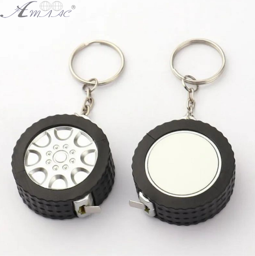 Брелок Рулетка-Колесо 1 метр черная 3,5 см  09611