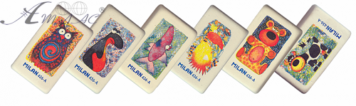 Гумка-Ластик Milan біла з кольоровими картинками 436-А