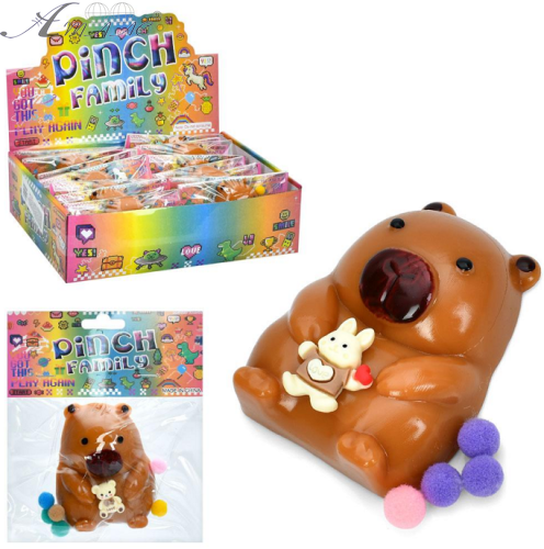 Игрушка антистресс Сквиш Капибара с шариками 7 см 11265, 820-24 Игрушка антистресс Сквиш Капибара с шариками 7 см 11265, 820-24