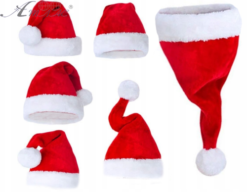 Шапка Деда Мороза Красная с бубоном  10442