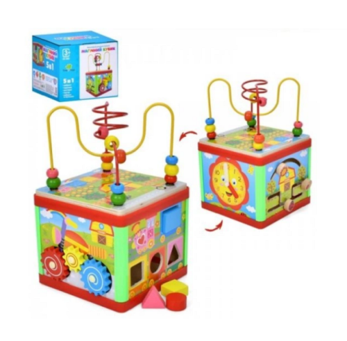 Игрушка Деревянная Магический Кубик 5в1 MD0880 фото 2 Игрушка Деревянная Магический Кубик 5в1 MD0880 фото 2