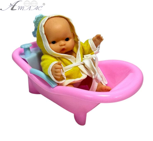 Іграшка Пупс гумовий 10см у ванні  16262