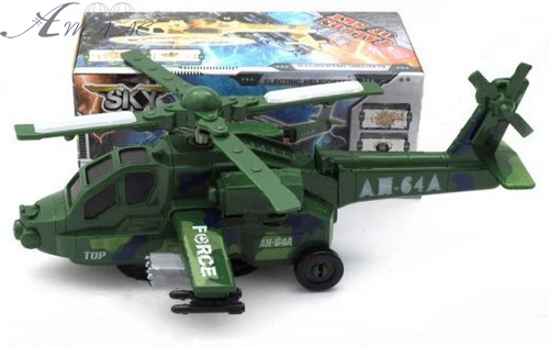 Іграшка Гелікоптер на батарейках, світло, звук 31 см 8811-3 у коробці Іграшка Гелікоптер на батарейках, світло, звук 31 см 8811-3 у коробці