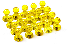 Магнит неодимимовый Пешка прозрачный для доски 16х11мм 1шт Желтый  06166