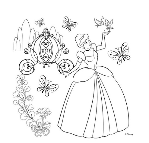 Холст с контуром Золушка - 3 на подрамнике 25 х 25 см 95072 Холст с контуром Золушка - 3 на подрамнике 25 х 25 см 95072