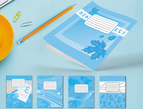 Тетрадь 12 л клетка Фоновая Лидер  959072