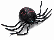 Іграшка силіконова антистрес Кліщ чорний з рожевими смужками 10см  07499