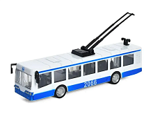 Модель АвтоХит Троллейбус Голубой металл инерционный  М5661 