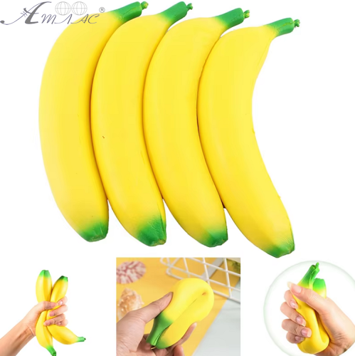 Іграшка Силіконова антистрес Сквіш Банан м'який 18 см  02918