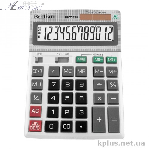 Калькулятор Brilliant BS-7722М наст. 12разр. 2пит.