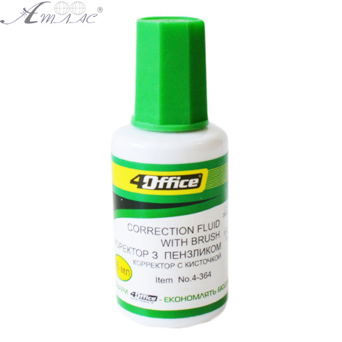 Коректор рідкий з пензликом 4Office 16 мл. 4-364