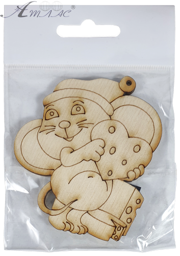 Фигурка фанерная - Мышонок № 19 ушастик в колпаке с сыром 66 х 80 мм с магнитом AS-4843, В-0401 фото 3 Фигурка фанерная - Мышонок № 19 ушастик в колпаке с сыром 66 х 80 мм с магнитом AS-4843, В-0401 фото 3