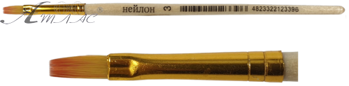 Пензлик нейлон Плоский № 3 JO *2339 Пензлик нейлон Плоский № 3 JO *2339