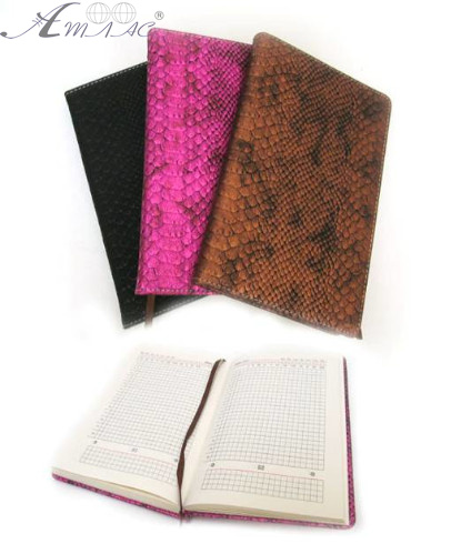 Щоденник недатований А5 JO шкіряний, мікс змія 0506