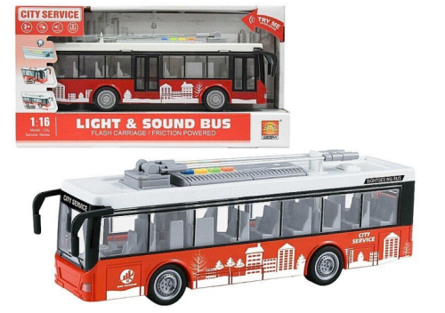 Игрушка Машинка City Service Троллейбус со светом, двери открываются, 28 см 911а фото 2 Игрушка Машинка City Service Троллейбус со светом, двери открываются, 28 см 911а фото 2