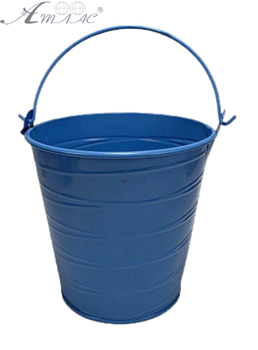 Відерце Декоративний метал 9,5 х 9,5см Диз № 4 косі смуги Синє 07093 Відерце Декоративний метал 9,5 х 9,5см Диз № 4 косі смуги Синє 07093