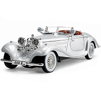 Машинка Автоексперт Mersedes-Benz 500K Special Roadster 1936 срібляста 21см двері світло звук  1725-14