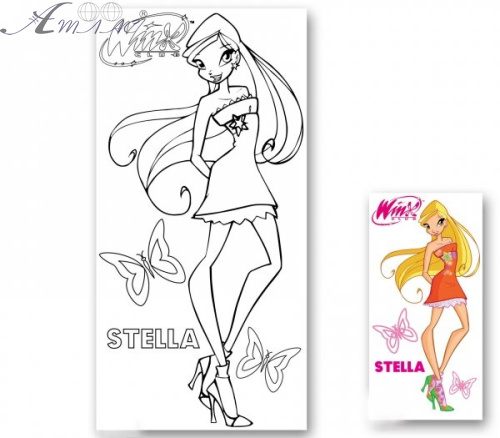 Полотно з контуром Вінкс на підрамнику 15 х 30 см 950861