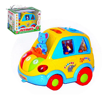 Игрушка Машина Музыкальная Автошка ездит сортер + свет + рус звук  9198