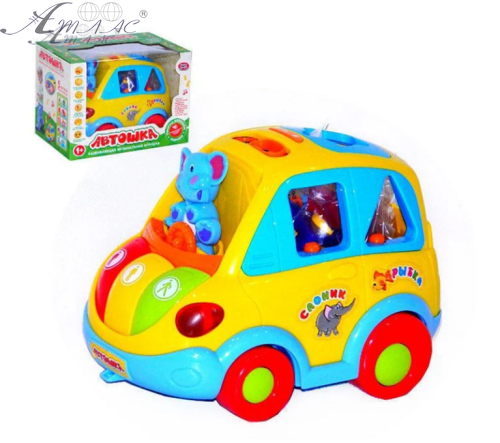 Іграшка Машина Музична Автошка їздить сортер + світло + рус звук 9198