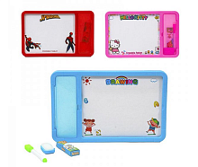 Дошка сухостираєма двухстороммяя 17 х 27,5 см з губкою, маркером м крейдою 3610