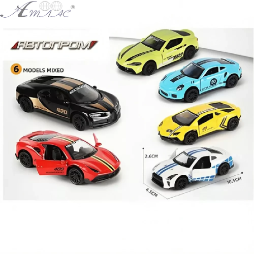 Машинка Автопром Porsche 911 10см Блакитна метал  00303 фото 2