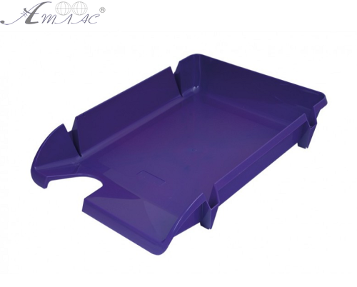 Лоток пластиковий для паперів горизонтальний "Компакт" бузковий  80608