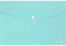 Папка на кнопці А4 Economix непрозора бірюза пастель 180мкм  31301-84