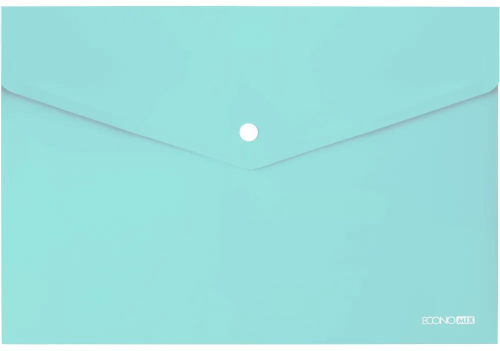 Папка на кнопке А4 Economix непрозрачная бирюза пастель 180мкм  31301-84
