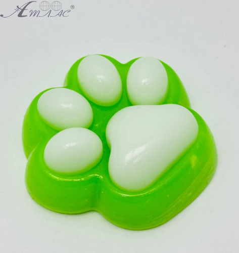 Игрушка таба Лапка зеленая Антистресс Сквиш 6,5 см  13428
