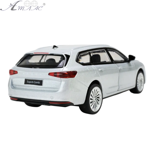 Машинка Автопром Skoda SuperB iV Срібляста електро світло звук 14см  68744 фото 2