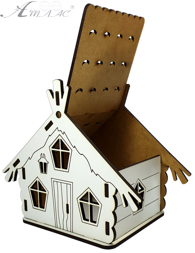 Дом № 6 шкатулка с открывающейся крышей, из МДФ 15 х 10 х 13 см AS-6242, М-2079 фото 3 Дом № 6 шкатулка с открывающейся крышей, из МДФ 15 х 10 х 13 см AS-6242, М-2079 фото 3