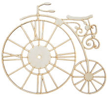 Основа для годинника з фанери 4 мм № 22 Велосипед цирковий 34 х 30 см AS-4571, В-0414
