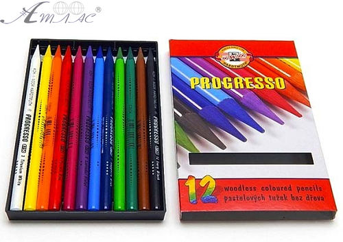 Карандаши цветные Koh-i-Noor 12 цветов без оболочки 8756 Карандаши цветные Koh-i-Noor 12 цветов без оболочки 8756