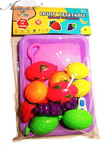 Игрушка Набор Фруктов на липучках с подносом 130-С6