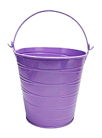 Відерко Декоративний метал 9,5 х 9,5см Диз № 4 косі смуги Фіолетове  09191