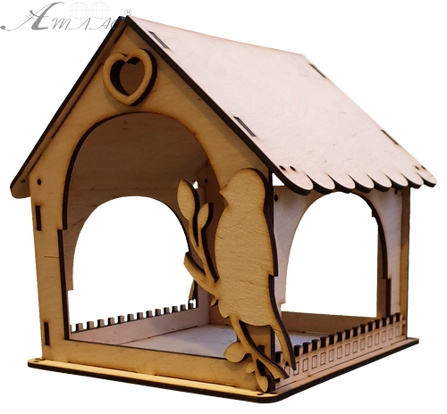 Кормушка № 6 с накладными сердечками 20 х 23.5 х 21 см AS-4278, F-0235 фото 2 Кормушка № 6 с накладными сердечками 20 х 23.5 х 21 см AS-4278, F-0235 фото 2