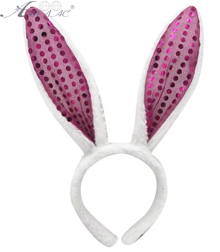 Игрушки Обруч Ушки Зайки меховые с пайетками 26см малиновые 00263 Игрушки Обруч Ушки Зайки меховые с пайетками 26см малиновые 00263